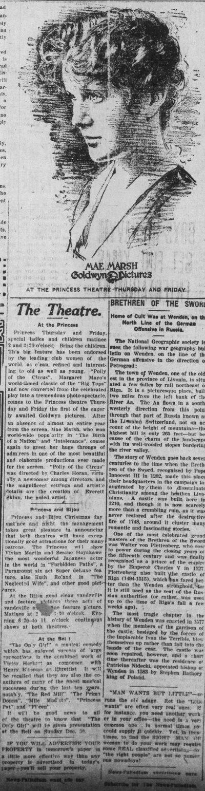 Dec 1917 Princess Theatre, Benton Harbor